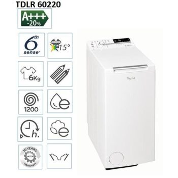   Whirlpool TDLR 60220, 6 Kg/1200 ford. mosógép (felújított)