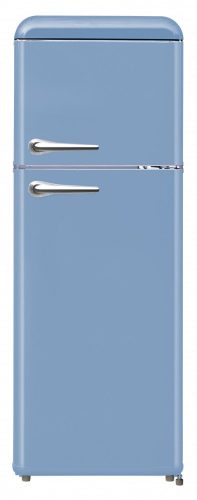 Wolkenstein WGK218RT LB, kék színű 147 cm magas kombinált retro hűtőszekrény