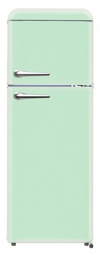 Wolkenstein WGK218RT SG, zöld színű 147 cm magas kombinált retro hűtőszekrény